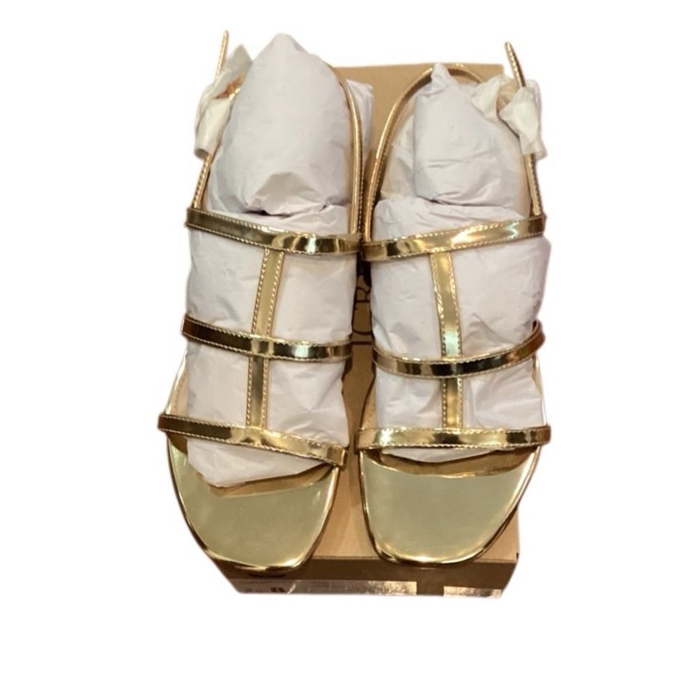 NWT J. Crew light gold Caged ankle-strap sandals Size 8 - Picture 6 of 11